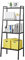 DlandHome 4 Ebenen Regal Schwarz Metall Leiterregal 60x36x147 cm küchen Standregal Bücherregale Multifunktionale Leiter Regal Metall für Wohnzimmer, Schlafzimmer, Küche, Schwarz