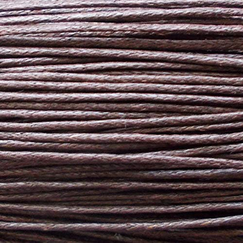 Cotton Waxed 100% Natural 1mm 30m / 21 Colors Jewellery Making & Bracelet Necklace Craft,Decorating Stringing (8. Brown)