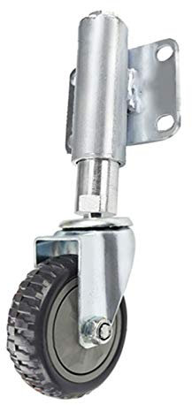 Spring Gate Wheels, Heavy-duty Shock Absorber Rotating Caster, Height Adjustable 30/60mm, Wear-resistant Silent Industrial Wheel (ø100mm)