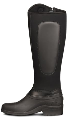 Ovation Women's Comfortable Durable Stylish Equestrian Horse Riding Faux Fur Tall Highlander Tall Winter Riding Boot, Black, Size 10
