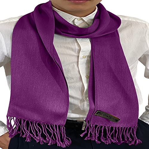 CJ Apparel Violett Herren Nepalesisch Einfarbig Design Mode Strickschal Schals Herbst/Winter Wrap NEU
