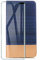 HYMY Hülle für ZTE Blade 10 Smart + Schutzfolie - Einfacher Stil Leinwand-Stitching PU Lederhülle Flip mit Card Slot Handyhülle Case für ZTE Blade 10 Smart - Dunkelblau