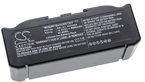vhbw Batterie Compatible avec iRobot Roomba e515840, e515440, e515840, e515240, e5154, e5158 Robot électroménager Noir (6800mAh, 14,4V, Li-ION)