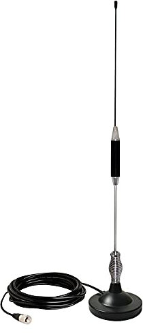ZWEHKD Antena de radio CB de 27 MHz con soporte magnético resistente con conector macho PL-259 para estación base móvil de coche, camión, compatible con radios President Midland Cobra Uniden