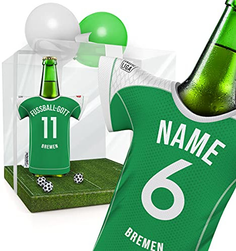 my fan shirt PERSONALISIERT Bremen Trikotkühler Fanartikel Männer | Passend für Bremen | Mann Freund Opa Bruder Geburtstag Weihnachts-Geschenk Wichtel Flaschenkühler by MYFANSHIRT.com