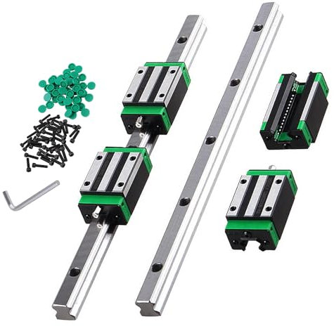 CNCMANS HGR20 Linearführung Linearschiene 2Stück HGR20-700mm Führungsschiene mit 4Stück Hohe Präzision HGH20CA Linearlager Lagerblock, CNC Teile für 3D Drucker (linearführung HGR20 700mm)