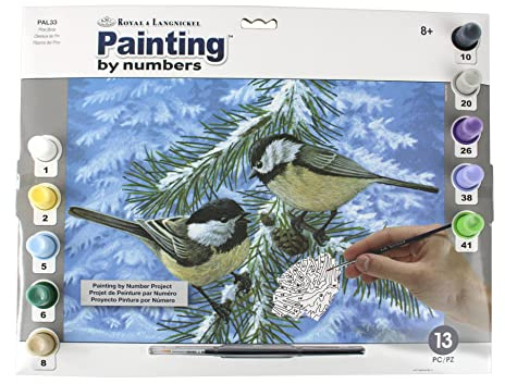 Pracht Creatives Hobby Royal & Langnickel - Malen nach Zahlen Meisen, enthält Farben und Pinsel, für Erwachsene und Kinder ab 8 Jahren