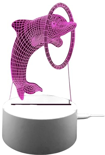 True Face 3D Optical Illusion Night Light, Touch LED Table Desk Lamp 7 Color Changing USB Charger Powered Touch Switch Desk Night Light for Kids Friends Gift