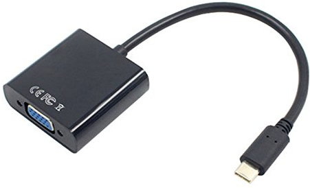 Ghulumn USB-C USB3.1 Tipo-C aplicable a Cable Adaptador VGA a VGA Hembra Convertidor de Transferencia de Video 1080P Adecuado para 12 Pulgadas