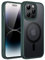 JETech Magnetic Case for iPhone 14 Pro Max 6.7-Inch Compatible with MagSafe, Translucent Matte Back Slim Shockproof Phone Cover (Dark Green)