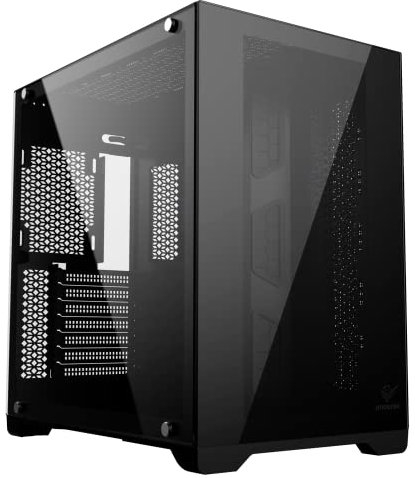 Phoenix Zephyr Caja Gaming PC, Formato Cubo, Cristal Templado, Alto Flujo de Aire, GPU hasta 380mm, Apoyo para GPU, CPU hasta 163mm