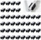 UFURMATE Lot de 40 coussinets de chaise en plastique de 13 mm avec patins en feutre - En forme de U - Antidérapants et rectangulaires - Pour pieds de chaise de traîneau ronds (noir)