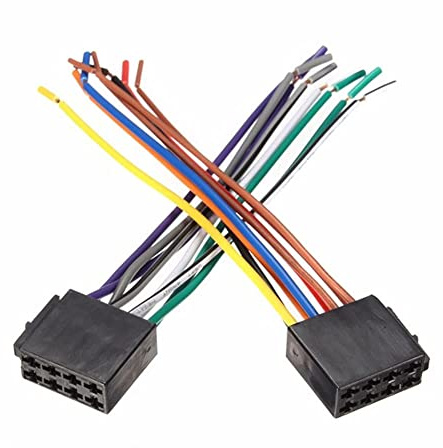 iHaospace Universal Adapter Draht ISO Kabel für Auto Radio Adapter Stecker Draht Netzteil Lautsprecher Kabel 16 Pin DIN ISO Stecker
