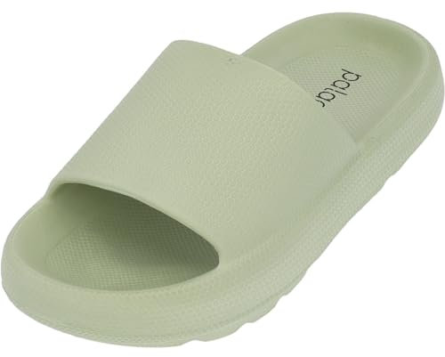 Palado Badeschuhe Damen Tabbris - modische Sandalen - bequeme Pantoletten für Spa, Strand oder Zuhause lime UK7 - EU40