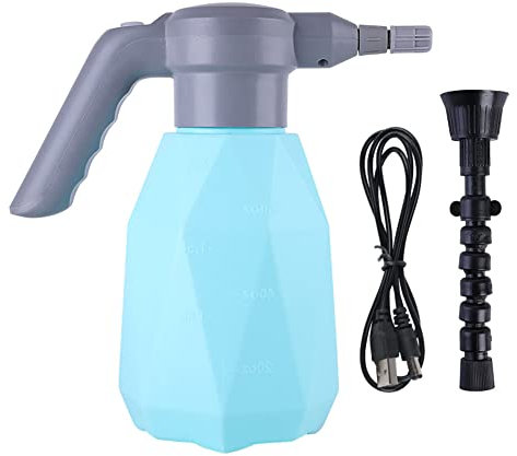 JDXFENG Pulverizador eléctrico de 2 litros, herramienta de pulverización de presión recargable por USB, boquilla ajustable 360, a prueba de fugas para riego agrícola
