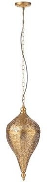J-Line Hängelampe Tropfen - Metall - Gold - Small