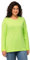 Ulla Popken Damen Langarm T-Shirts, limettengrün, 46-48
