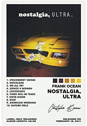 BSapp Frank Ocean Poster Nostalgie Ultra Album Cover Poster 2 Leinwand Poster Wandkunst Dekor Druck Bild Gemälde für Wohnzimmer Schlafzimmer Dekoration 30 x 45 cm