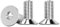 Drenky 10 Pièces M8 X 16mm Vis à Tête Fraisée, Tête Fraisée Allen Vis à Tête Fraisée Argent en Acier Inoxydable A2 V2A Vis Hexagonales Norme DIN 7991 / ISO 10642 Vis Inox