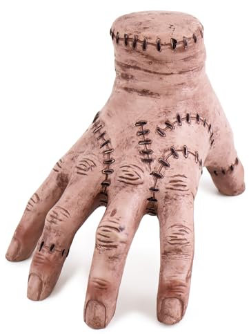 Takmor Hand Addams Familie, Fake Hand Addams Figur Hand Geburtstag Party Dekorationen Zubehör Merchandise, Scary Requisiten Sammelfiguren Spielzeug für Halloween Cosplay