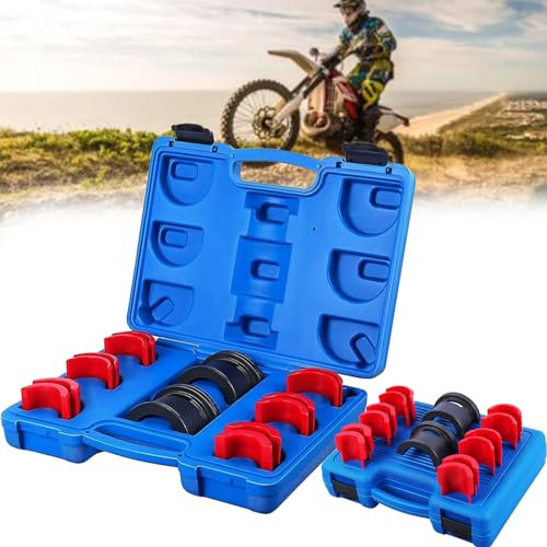 Driver Guarnizione Forcella, Attrezzo Guarnizione Forcella Smontagomme Moto Kit Strumenti Installazione Driver Guarnizione Forcella In Acciaio Al Carbonio 35-50Mm Universale Per Motocicli Biciclette