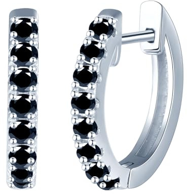 CONILOK Ohrringe Silber 925 Creolen Damen Ohrringe 14mm Ohringe Groß Zirkonia Ohrring Ohrschmuck Geschenk für Sie Frauen Freundin Frau Teenager Mädchen Geburtstag Muttertag Hochzeit Weihnachtstag