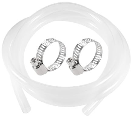 sourcing map Tuyau en silicone transparent de 18 mm x 22 mm x diamètre extérieur de 3 m avec colliers de serrage