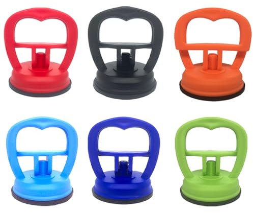 ZALHIN Juego de reparación de abolladuras de Coche: Extractor de abolladuras con Ventosa Premium de 6 Piezas de 5,8 cm, Ideal para reparación de abolladuras de Coche y eliminación de Pantallas