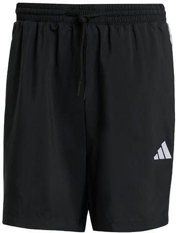 adidas Men's Essential Three Stripes Chelsea Base Short, Black/White, XS