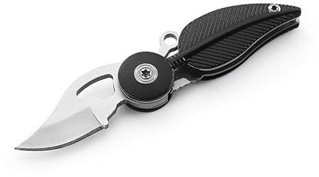CZAYEFNH Mini coltello nero con portachiavi, mini coltello tascabile, coltello portachiavi, coltello pieghevole, coltello da esterno, coltello da collo, coltello EDC, regalo per donne, fidanzata