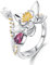 Natürlicher Rhodolith-Granat-Begonien-Blumenring, 925er Sterlingsilber, handgefertigt, verstellbare offene Ringe für Damen