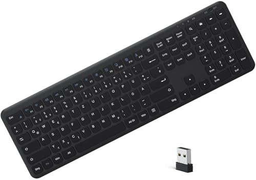 OMOTON 2.4GHz Wireless Tastaturen für Windows 11/10/8/7/XP, Kompatibel mit PC, Computer, Notebook