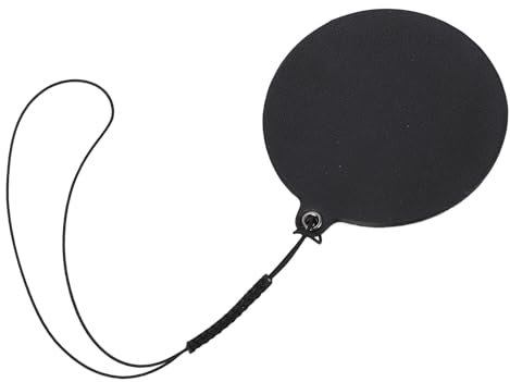 Leather Lens Cap Sticker with Precise Fit, Prevent Loss, Leather Made for Compact and Lightweight Instant Camera Lens Cap Protector, with 18cm Anti Lost Rope