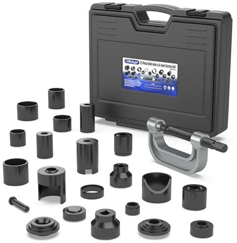 CARVALAX 23-Piece Ball Joint Press Kit, Ball Joint Removal Tool Kit w/Universal Adapters and Sockets for Most 2WD/4WD Cars, Trucks and SUVs