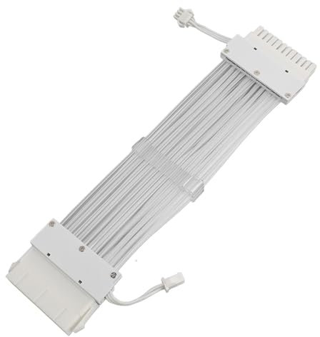 FILFEEL 18AWG RGB-PC-Kabel, Netzteil-Verlängerungskabel, ARGB-Beleuchtung, 24-Pin-Stecker auf Buchse, Doppelschichtiges Motherboard-Netzteil, Geeignet für E ATX, ATX, Micro ATX, Zur