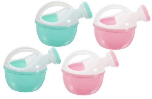 ADOCARN 4piezas Regaderas Infantiles De Plástico Rosas para Plantas y Jardín Pequeñas para Ducha y Playa