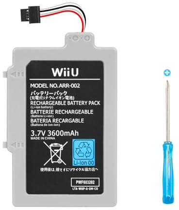 Akku für Nintendo Wii U Gamepad WUP-010 WUP-002 ARR-002 AC1748 AC1612 Gamepad Controller Wiederaufladbarer Ersatzakkupack mit Tool