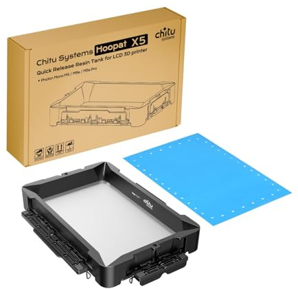 Chitu Systems Hoopat X5 Harztank mit Schnellverschluss | Schnellwechsel-Harztank für Anycubic Photon M5s/M5/M5 Pro, All-in-One Metall mit PFA-Folie