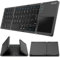 Delton F75 Foldable Bluetooth Keyboard with Touchpad, Compact and Portable Design, Rechargeable Wireless Keyboard, Compatible with PC, Laptop, iMac, Tablets & Smartphones - Black
