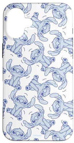 Disney Stitch Fluffy Summer Vibes Pattern Case for iPhone 16 Plus