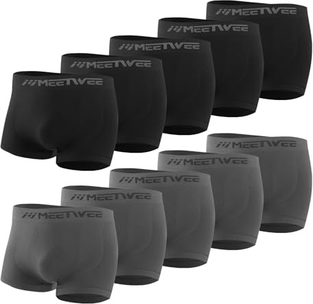 MEETWEE Herren Kompressionsshorts Boxershorts Kompressionshose Leggings Männer Sport Unterhosen Retroshorts Men Unterwäsche Atmungsaktiv