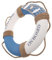 SEWACC Rettungsring Zum Aufhängen Mediterraner Stil Willkommen An Bord Rettungsring Für Die Nautische Wanddekoration Zu Hause (30 cm Blau)