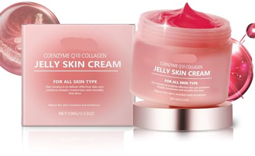 Collagen Jelly Cream – Feuchtigkeitsspendende, Straffende Und Aufhellende Gesichtscreme For Feine Linien, Gleicht Öl-Wasser Aus, Lindert Trockenheit(3PCs)
