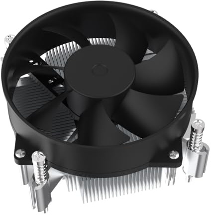 Low Profile CPU Cooler, Black, 92mm PWM Fan, Aluminium Heatsink, 40CFM Airflow, 29.5dBA Noise Level, 85W TDP, with Mounting Screws, for Intel LGA 1156/1366 / 1700