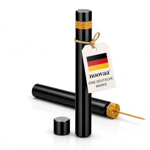 Noovaa Tire-Bouchon à Air Comprimé en Acier Inoxydable, Or | Ouvre-Bouteille à Aiguille, Extraction Rapide et sans Effort, Compatible Bouchons en Liège, Accessoire Vin Élégant