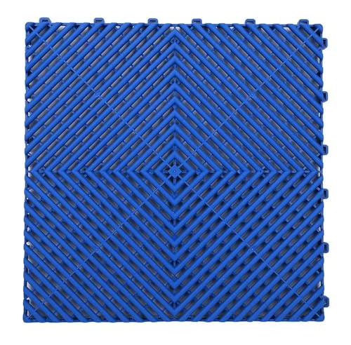 Losetas de plástico for Suelo Garaje con ventilación y Enclavamiento Modular, Alfombrilla PVC PP for(Dark Blue)