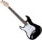 Rocktile Pro ST3 BK RW L Linkshänder E-Gitarre – ST-Style E-Gitarre in Schwarz für Linkshänder – 3 Single-Coils, Vintage String Tremolo-System, 22 Bünde, Palisandergriffbrett – schwarz