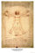 1art1 Leonardo Da Vinci Poster Vitruvianischer Mensch, Circa 1490 Plakat | Bild 91x61 cm