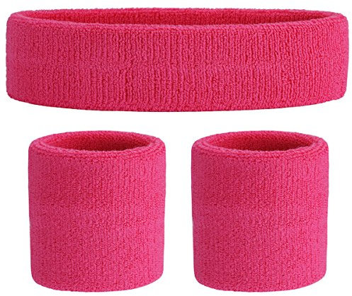 ONUPGO Schweißband Set Sportstirnband Handgelenk gestreifte Schweißbänder Frottee Sporttraining Basketball-Armband Stirnbänder Feuchtigkeitstransport Schweiß absorbierendes Stirnband