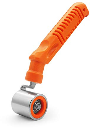 Ewrap 35mm Steel Wallpaper Roller Edge Seam Roller Flat Pressure Roller Car Audio Sound Deadening Application Vinyl Roller for Install Wallpaper, Vinyl